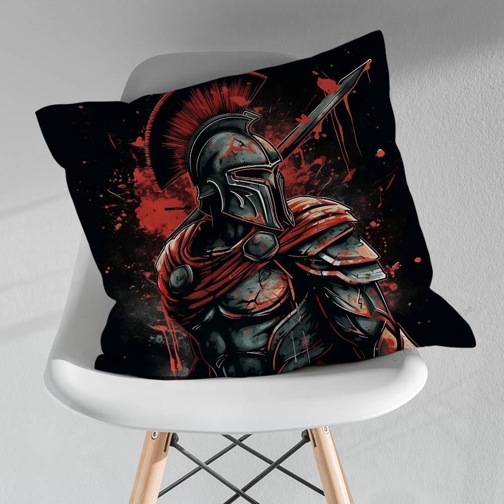 Cool Art Sparta Warrior Pillowcase for Sofa Room Office Decor Printing  Merchandise AllMatch Cushion Cover
