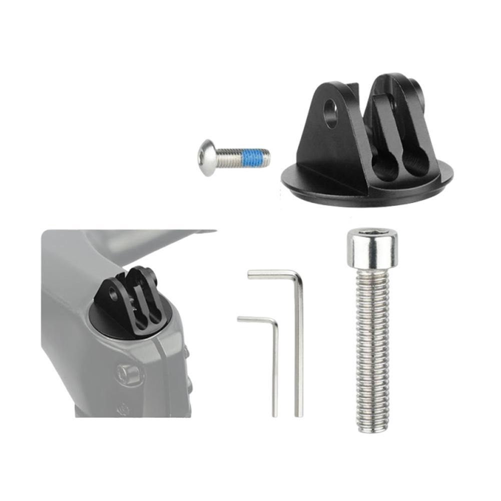 Bicycle Computer Stand with Wrench Bicycle Fork Stem Top Cap Extension Stand Computer Adapter Bracket for Camera Headlight