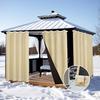 1/2 Pcs Thick Heavy Curtains Cold Protection Outdoor Thermal Curtain Eyelet Curtains
