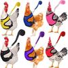 1 Pcs Fashion Chicken Duck Vest Hen Belt Pet Harness Matching Collars Bow Comfortable Leads Breathable Poultry Supply Wholesale