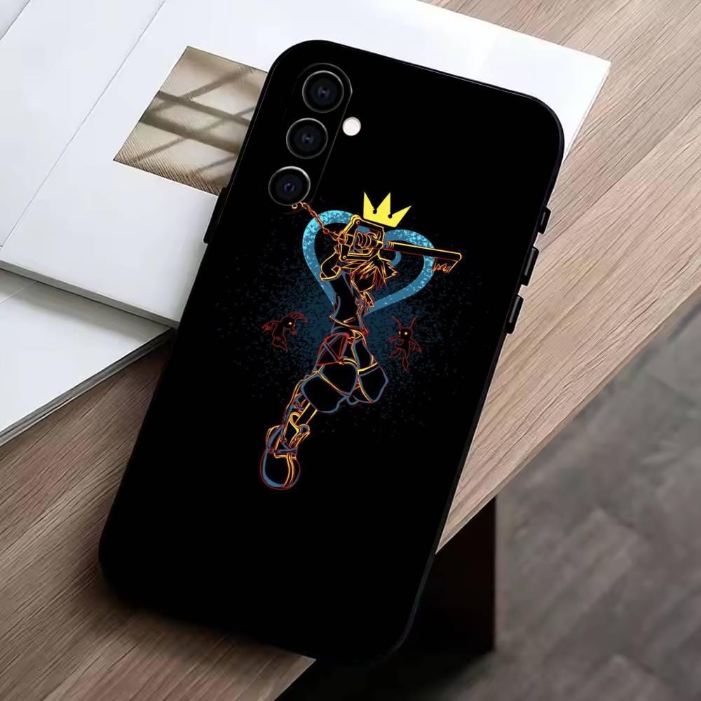 KH-Kingdoms Hearts G-Game Phone Case Black Silicone Soft For Samsung Galaxy A73,A72,A71,A70,A53,A52,A51
