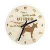Rat Terrier, Ratting Terrier, Decker Giant - Clock with Dog, Wooden Clock with Engraving, Personalised Clock by