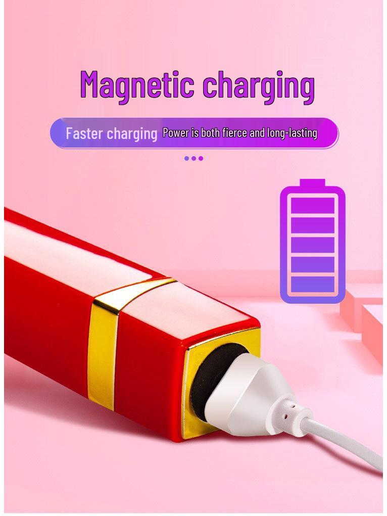 Women's Mini Lipstick Vibrator - Small AV Stick with Magnetic Attraction for Personal Pleasure