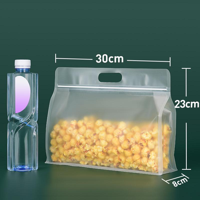 Frosted Transparent Eight-Side Sealed Tea & Food Packaging Bag with Buckle and Self-Supporting Design