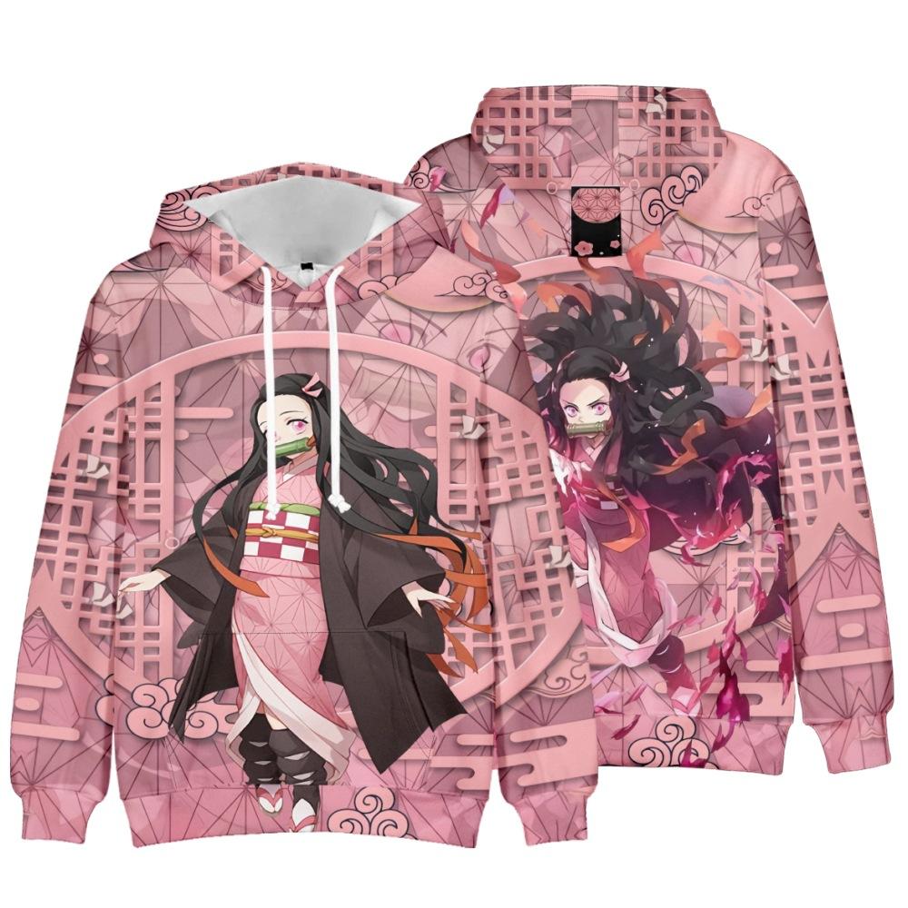 Moletons Demon Slayer 3D para Crianças Moletom Branco Lâmina Fantasma Roupas para Meninos Pulôver Casual Anime Harajuku Streetwear