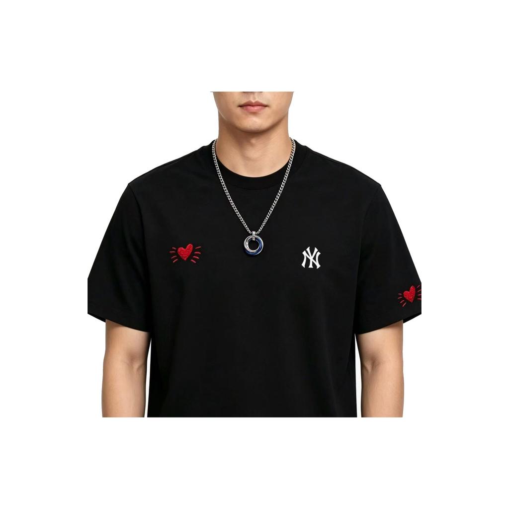 MLB T Shirts Unisex Black Crew Neck Thin 3ATSB0163-50BKS(Group51- )