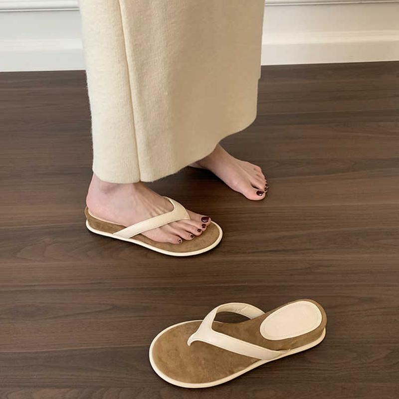 Bohemia Style Summer Women Wedges Heel Slippers Outdoor Clip Toe Slide Ladies Casual Beach Vacation Flip Flop