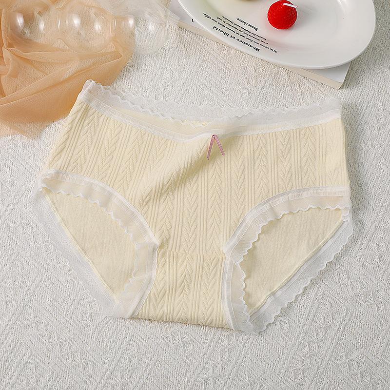 

Антибактериальные трусики из чистого хлопка, жаккардовые, со средней посадкой, удобные трусики-треугольники для женщин L жёлтый