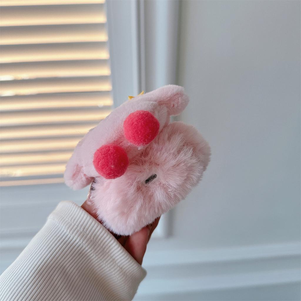 Plush Star Kirby airpods4 earphone cover is suitable for Apple 2nd and 3rd generation Bluetooth protective case female autumn and winter pro