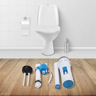 Toilettenspülung Druckknopf Ersatz Spülkasten Kit für Zwei-Mengen-Spülung Kunststoff