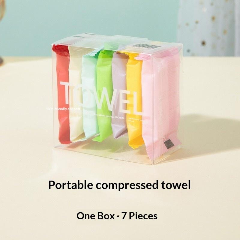 

14pcs Disposable Travel Towels Thickened Compressed Face Cleansing Beauty Square Washcloths For On-the-Go Hygiene Portable
