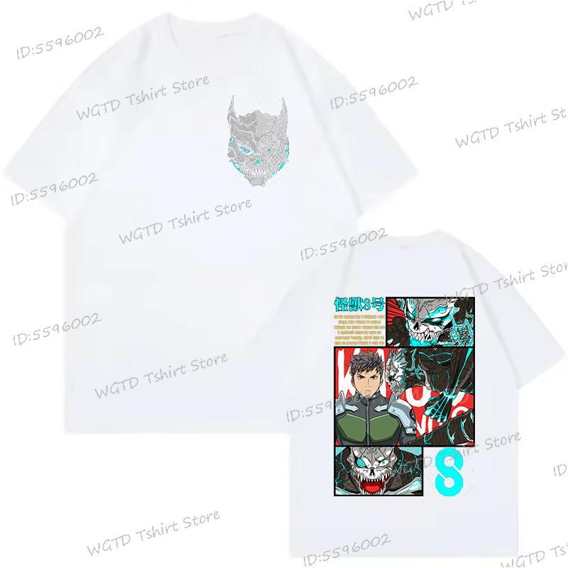 Japan Anime Kaiju No 8 T-shirts for Men Harajuku Vintage O-Neck Short Sleeve Tee Men Women Monster 8 Fashion Casual Tops Tees