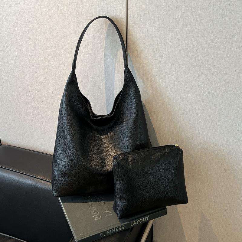 

New Fashion Shoulder Bag Commuter Texture Tote Bag Large Capacity Handbag Women s Bag чорний