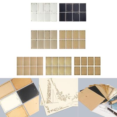 8 Sheets A5 Vintage Blank Kraft Letter Paper Retro Writing Paper A5 Lined Stationery Paper Letter Stationery Paper Set