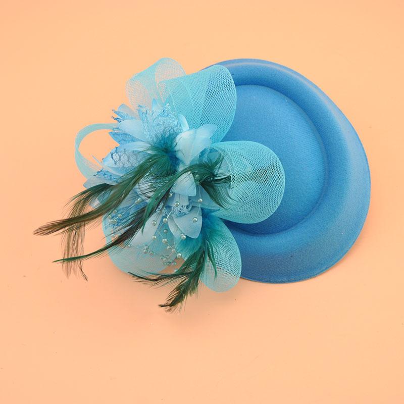 Diadema da sposa vintage in tulle e piume - Tendenza europea e americana