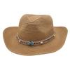 Peach Heart Top Denim Sunscreen Sunshade European And American Big Edge Warped Edge Breathable Top Hat Simple Outdoor Hard Styling Straw Hat