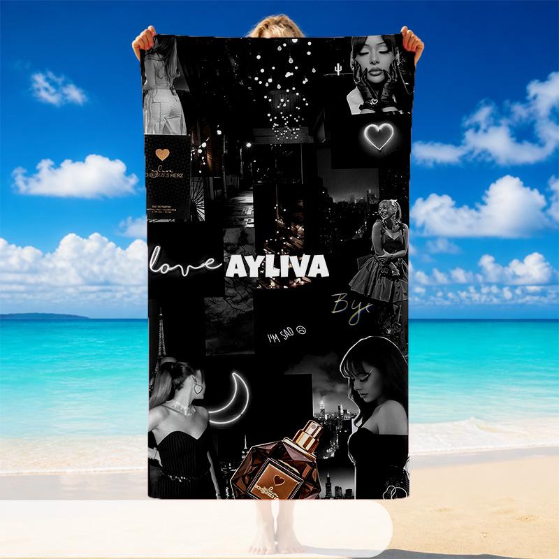 Ayliva Beach Towel, Soft Large Absorbent Towel For Beach Swimming Pool Travel Vacation