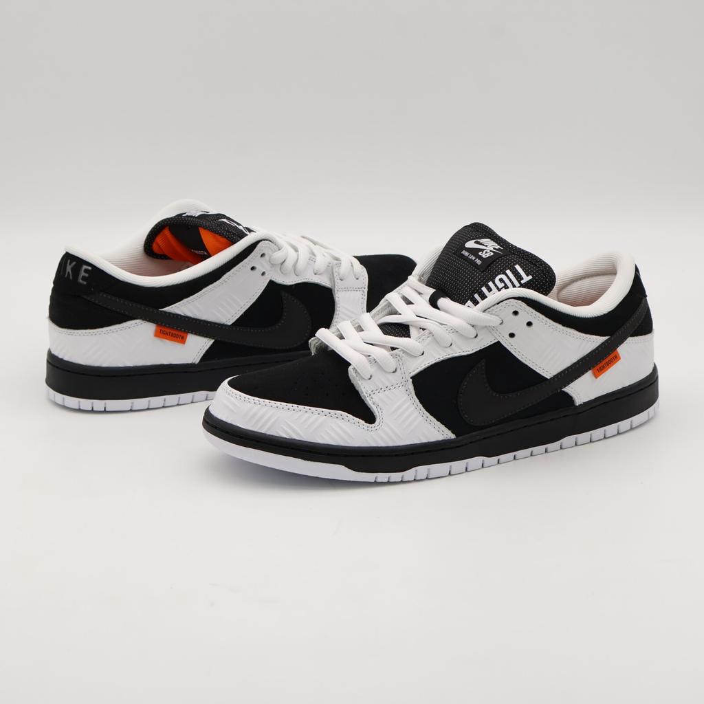 FD2629-100 TIGHTBOOTH Nike SB Dunk Low Pro QS Black White Safety Orange (Men's)