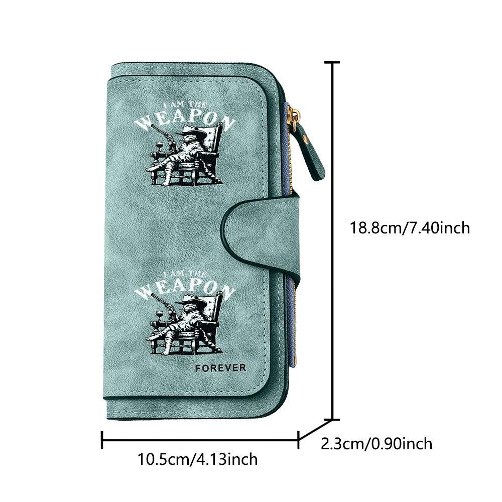 Western Cowboy Cat Long Zipper Wallet, Large Capacity Card Holder, Unisex Clutch Bag, Fashionable Zipper Coin Purse, Suitable for Daily Use, A Great