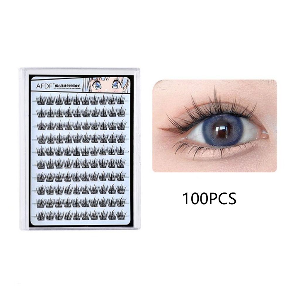 Lashes Extension False Cluster Eyelashes Fluffy Adhesive Fake Eyelashes Makeup Tool
