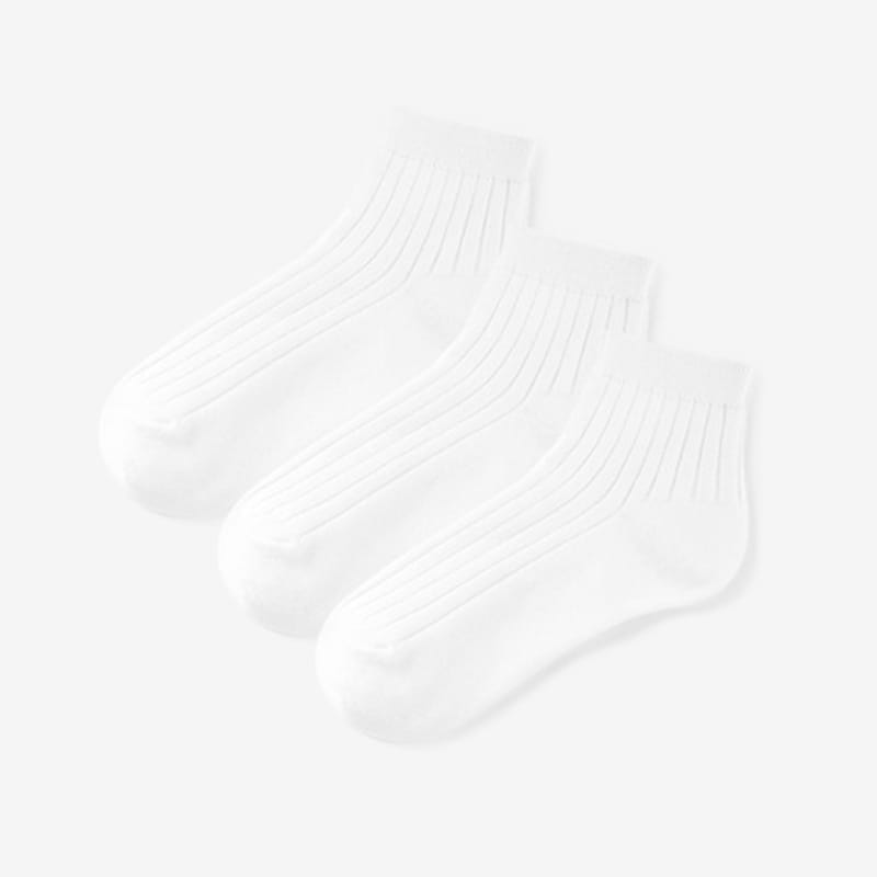 Abiruz Women's Casual Socks WSP-32 White 3-Piece Set