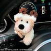 Car Accessory Used For Car Gear Shift Decoration Cute Turn Signal West Highland Dog Wiper Dolls Rearview Mirror Ornament Gift