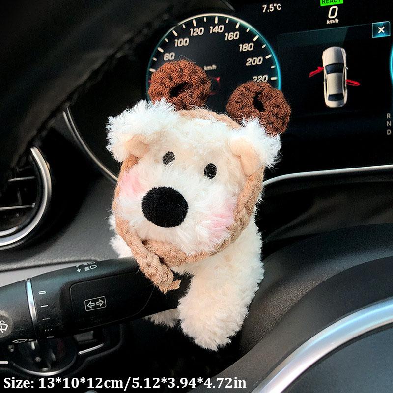 Car Accessory Used For Car Gear Shift Decoration Cute Turn Signal West Highland Dog Wiper Dolls Rearview Mirror Ornament Gift