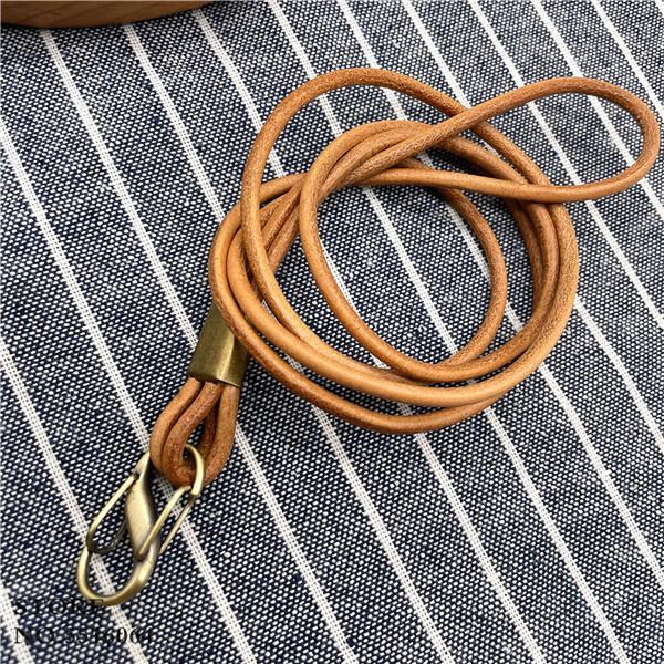 Genuine Leather Neck strap Keychains Pendant Neckline Lanyard Mobile phone Strap Charms Keyring Buckle rope Lanyard