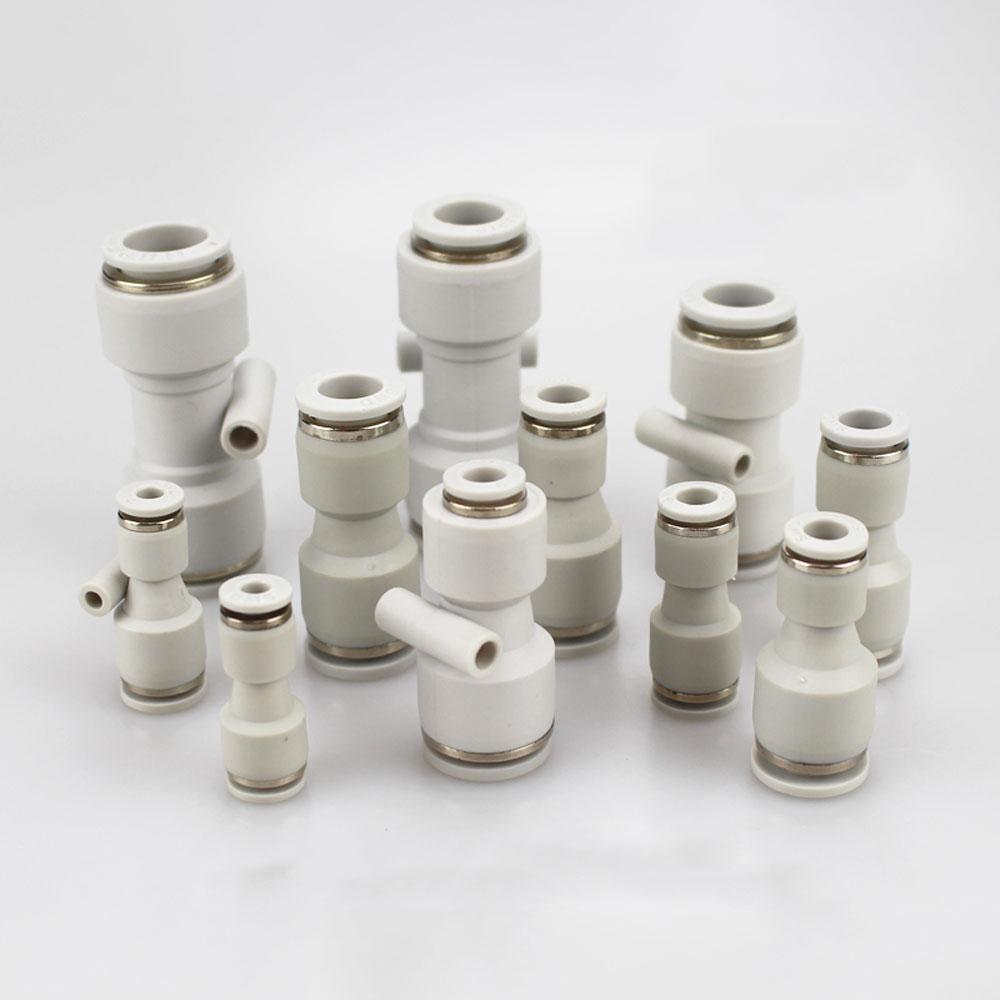 4 6 8 10 12 14 16mm Tube Reducer Straight Plastic Pneumatic Air Pipe Fitting Fittings Push In Connector Coupler