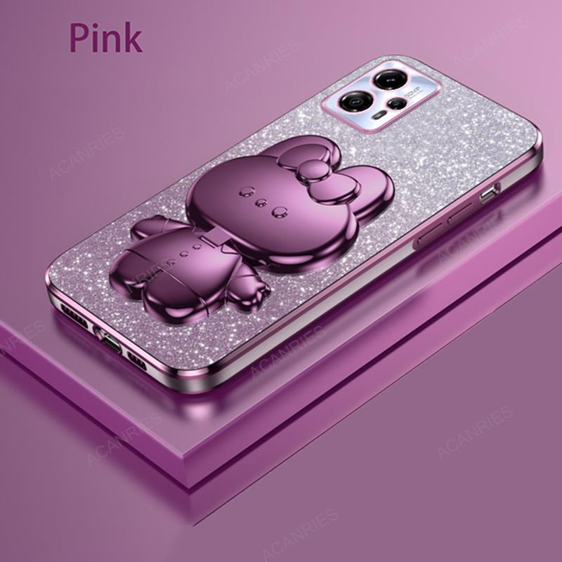 

Милый 3D Кролик Макияж Зеркало Подставка Покрытие Чехол Для Motorola Moto G13 G23 G53 G72 G73 E13 E20 E22 E32 E6s E7 Plus Защитный Чехол Moto G8