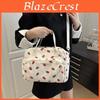 Corduroy Mini Crossbody Bag For Women With Strawberry Pattern Lightweight Shoulder Bag For Casual Outings