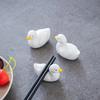 1PC Cute Porcelain Duck Shape Ceramic Chopsticks Holders Chopstick Stand Shelf Ducks Spoons Fork Rack Ceramic Rest Flatware