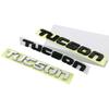 Rlapg3 Metal Chrome Black Logo Tucson Emblem Letters Nameplate Decal Car Trunk Badge for Hyundai Tucson Sticker Accessories