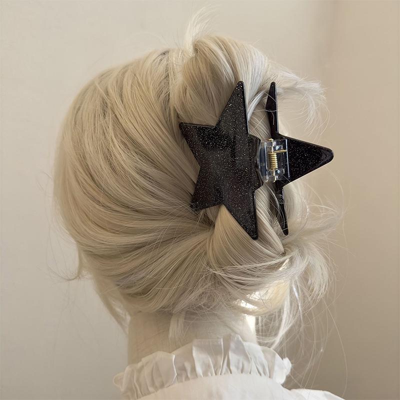 Trendy Cool Shiny Star Hair Clips Claw Y2K Accessories Punk Irregular Pentagram Women Girl Hairpin Party Hair Accessories