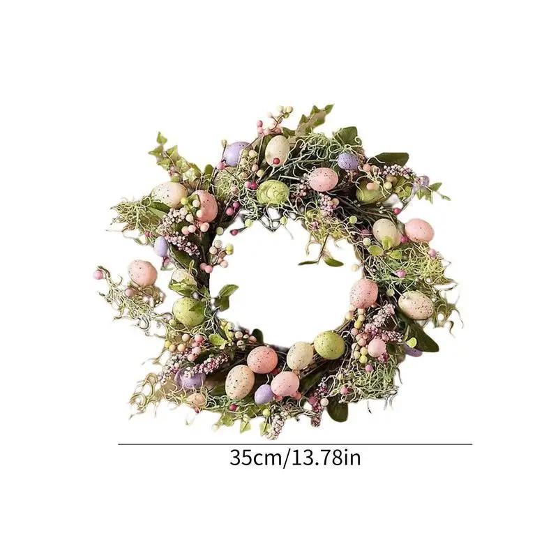 Colorful Easter Eggs Decor Spring Wreaths For Front Door Pastel Easter Egg Mini Spring Easter Wreath Easter Window Wreath