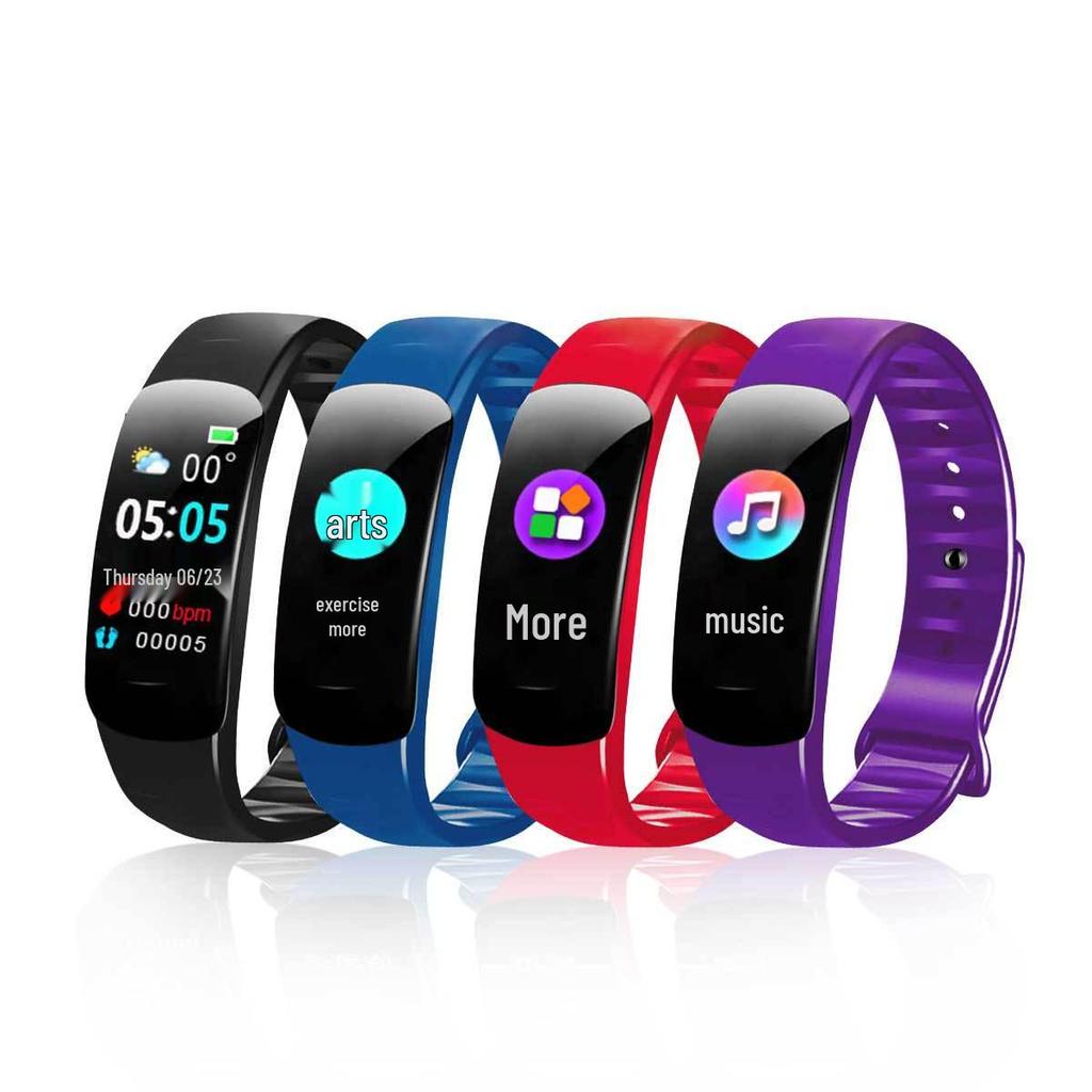 Smart Bracelet C1Plus: Color Screen, Waterproof, Long Battery Life, Pedometer, Heart Rate, Blood Pressure, Blood Oxygen, Bluetooth.