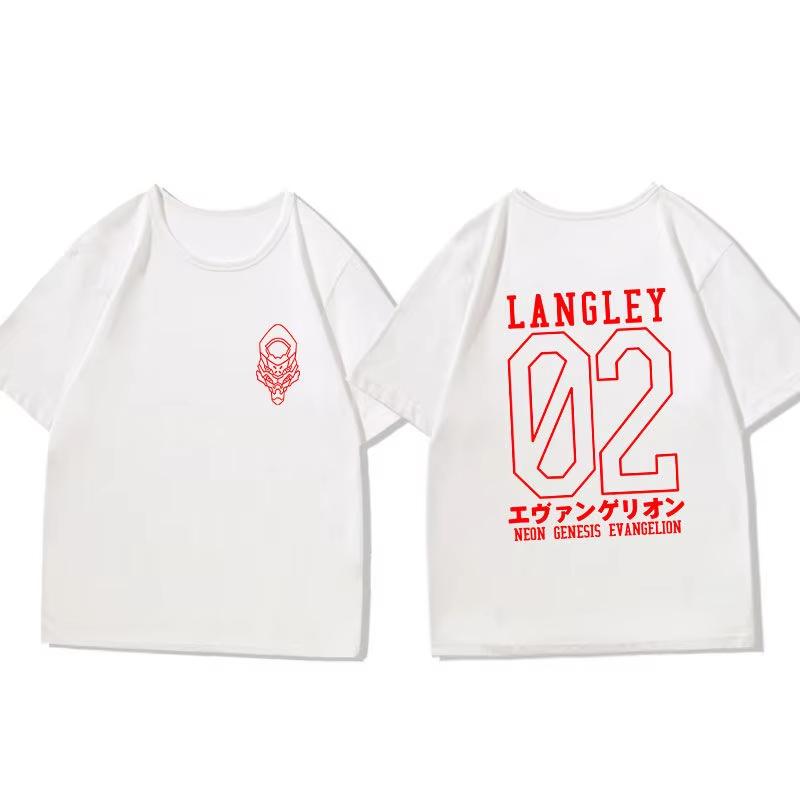 Eva T Shirt Men's Two-dimensional Asuka Lingpoli Short-sleeved Animation Peripheral Half-sleeved Clothes