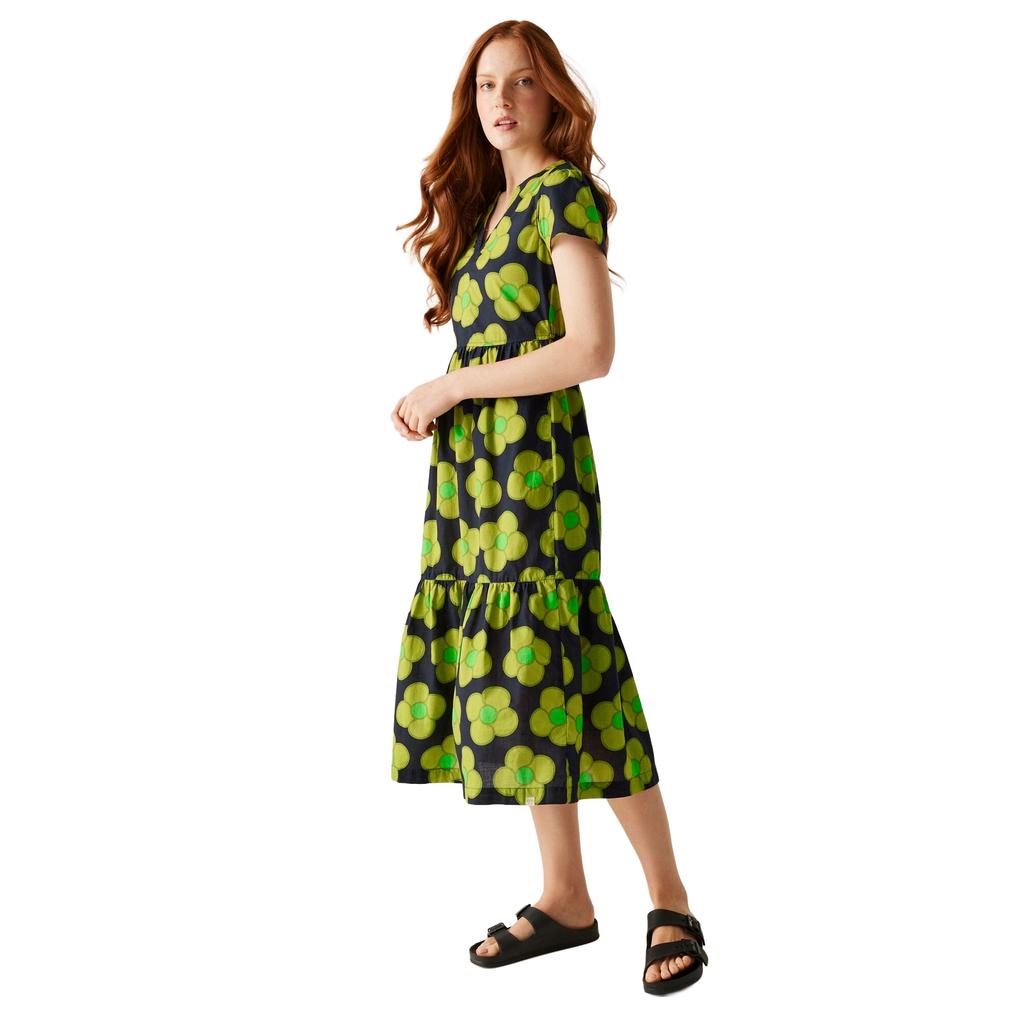 Regatta Womens/Ladies Orla Kiely Spinning Flower Tiered Midi Dress