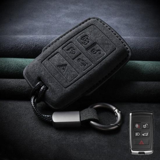 1Pcs Suede Leather Car Key Fob Case For Land Rover Range Rover Sport For Jaguar