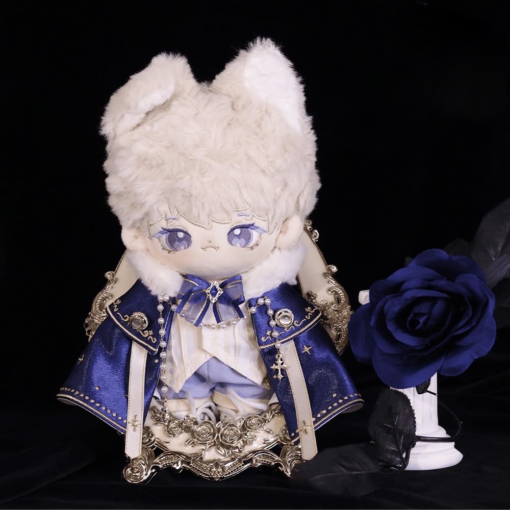 niannyyhouse Doll Clothes 10cm 20cm Blue Cape Suit with Shirt and Pants (10cm)
