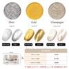 Gel Nail Magnetic Powder, Mirror Powder, Magnetic Nails, Mirror Nails, Cat Eye Powder, UVLED Compatible, 3 Colors [SilverGoldRose Gold]
