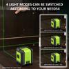 Laser Line Level Laser Line Level 2 Lines Green Beam Adjustable Brightness High Visibility IP54 Waterproof Laser Leveling Tool