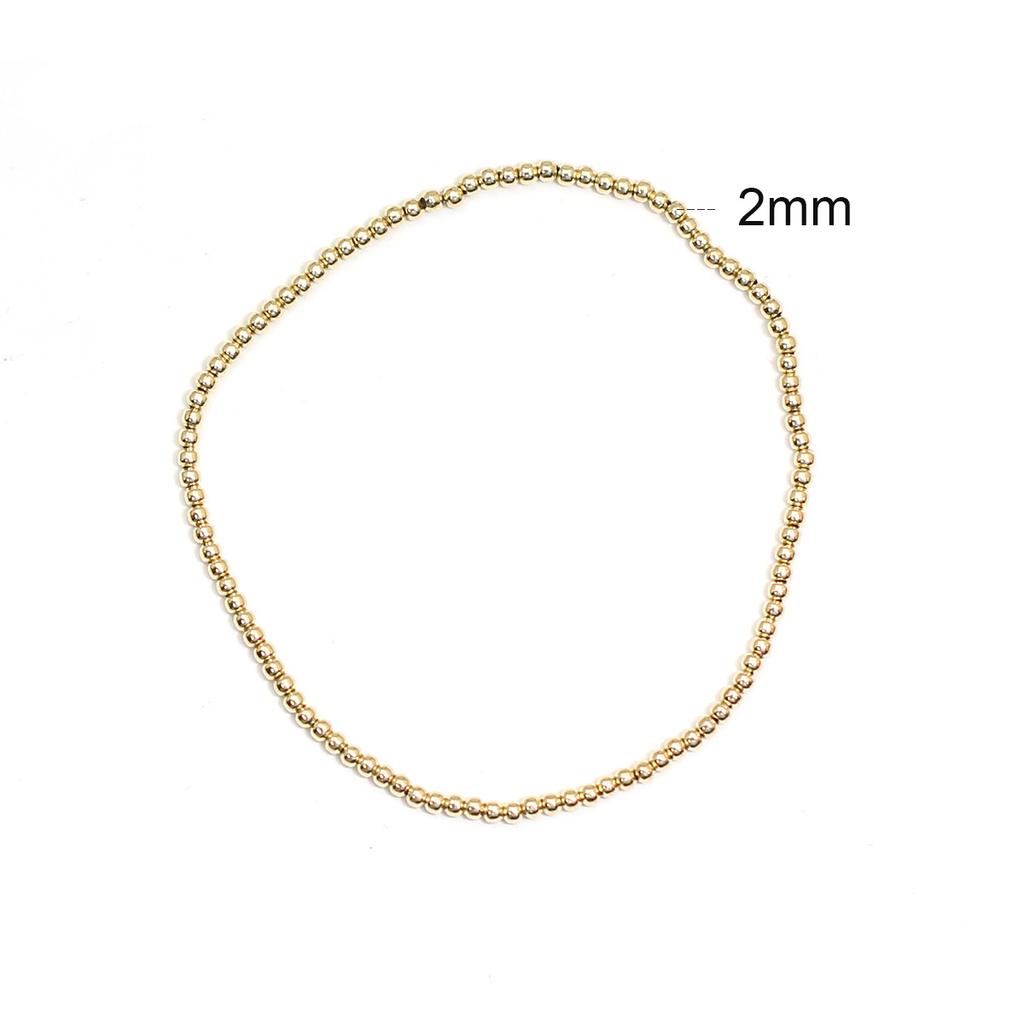 Beadsnice Christian Bead Bracelet Gold Filled Cute Ball Pattern for Anniversaries- Jewelry