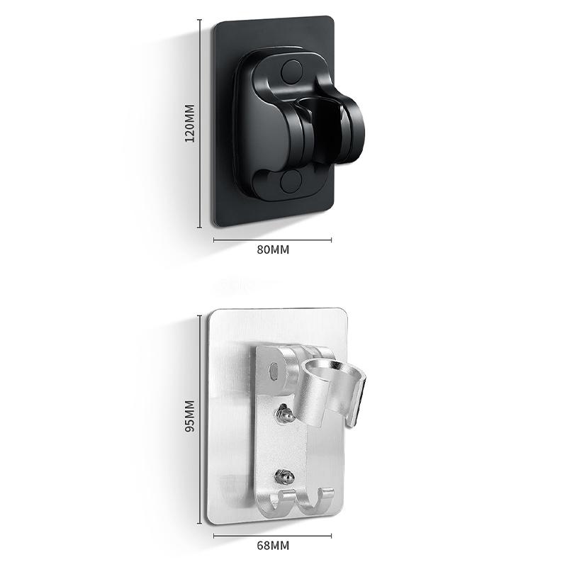 Suport autoadeziv pentru cap de duș, reglabil, montat pe perete, placă de bază fixă, suport pentru accesorii de baie