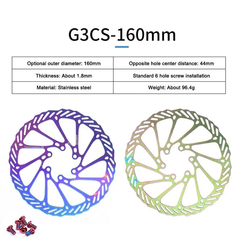 Colorful Disc 6 Bolt HS1 160mm 180mm G3CS 160mm 180mm Bicycle Hydraulic Disc Brake Rotor For MTB Mountain Bike Accessories