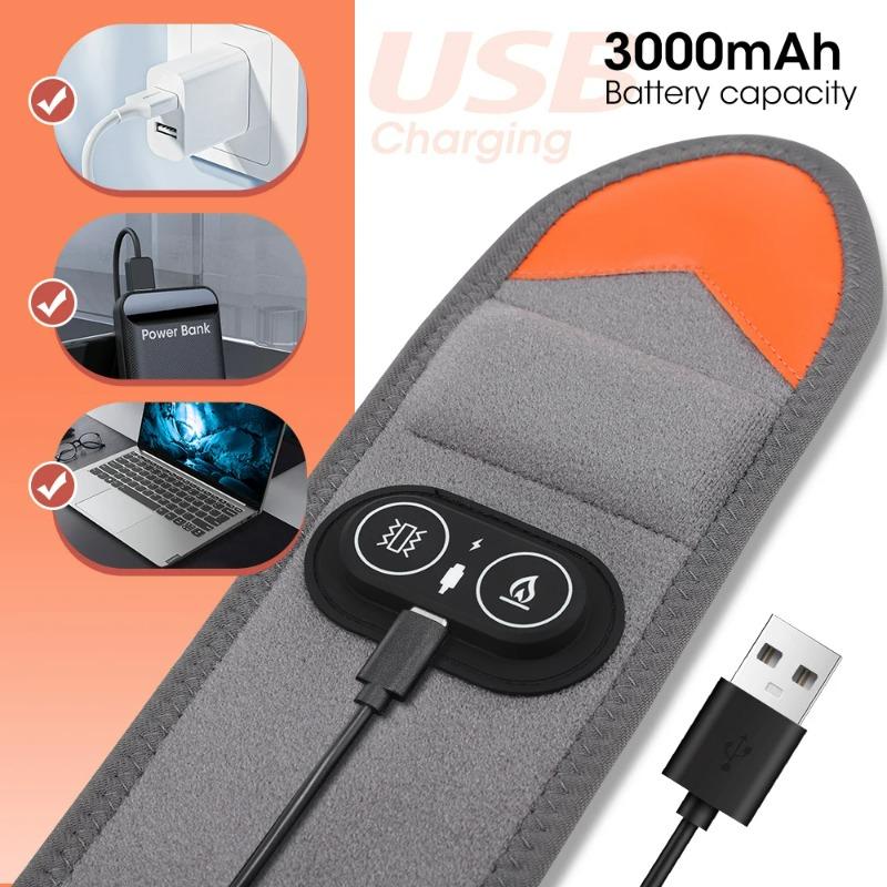 Electric Infrared Heating Wrap Wrist Massager Pad Wristband Bandage with 660 & 850nm Light 3 Levels Vibration Joint Relax