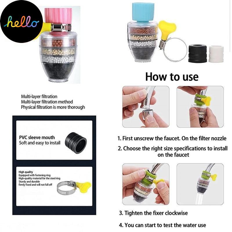 5vrstvá čistička Filtr z kohoutku Úspora vody Kuchyňská baterie Bublinka Filtrace s aktivním uhlím Sprchová hlavice Čištění trysek Filtry