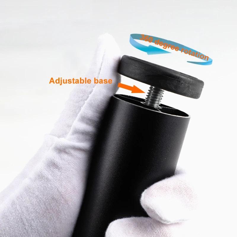 4 Stück verstellbare Möbelfüße M8 Aluminiumlegierung Tischbeine für TV-Schrank, Kleiderschrank, erhöhte Kühl-, Waschmaschinenfüße