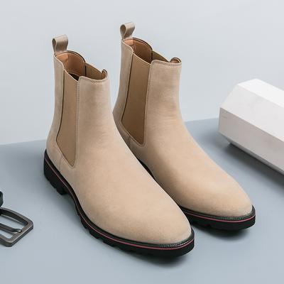 Heiß verkaufte Winter-Stiefeletten Europa Amerika Designer Neue Herren High Top Schuhe Spitz Herren Chelsea Boots Modisch