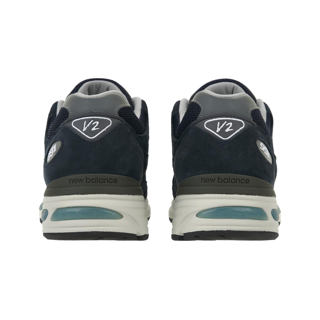 New Balance 991v2 Hergestellt in England Dunkelmarine Unisex-Sneaker Blau Smoked-Pearl Silber U991NV2